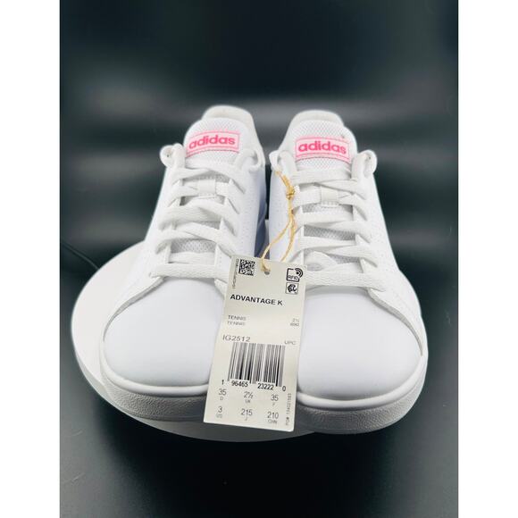 Adidas Advantage K White/Pink Shoes – IG2512 – Sz 3 - Picture 2 of 6